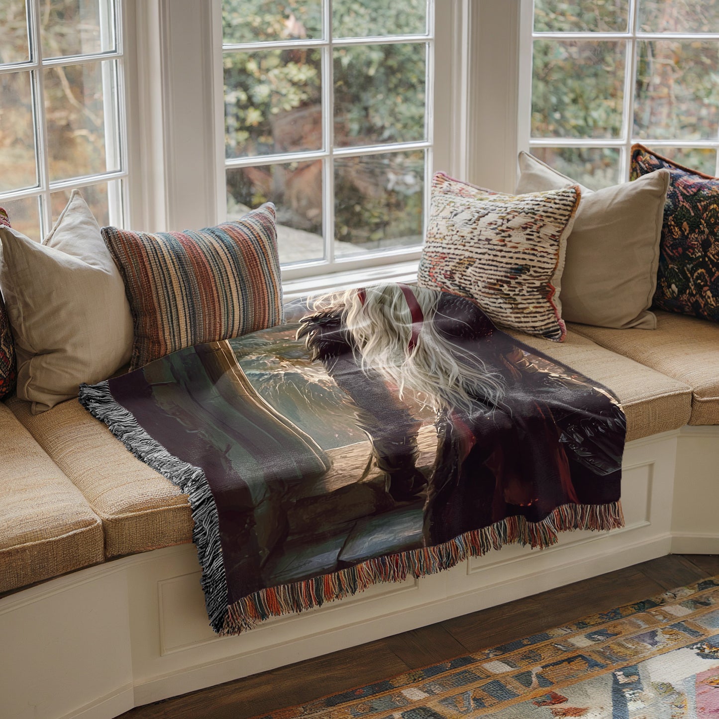 Manon Blackbeak Inspired Cozy Woven Throw Blanket