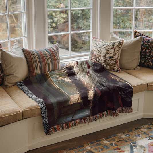 Manon Blackbeak Inspired Cozy Woven Throw Blanket