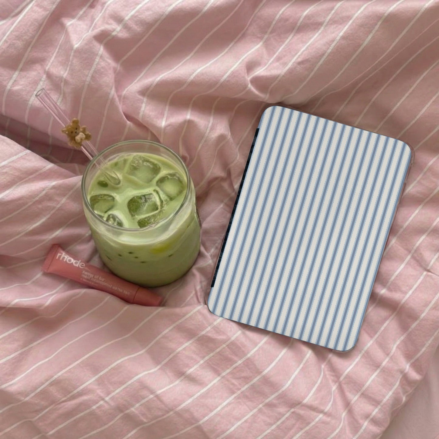 Blue and White Striped Tablet Sleeve for Tablets