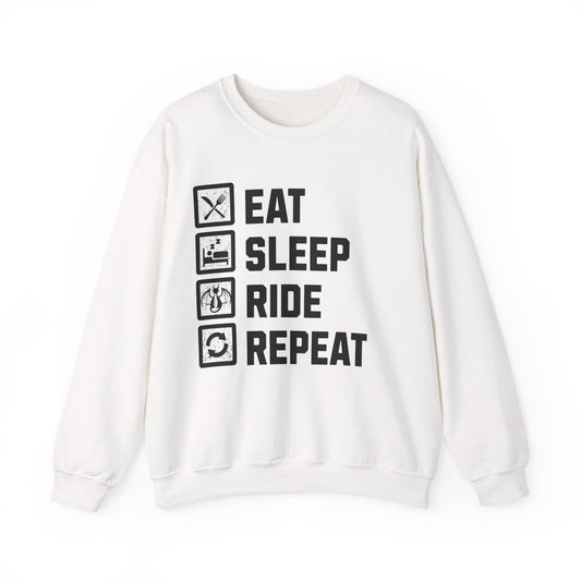 Eat. Sleep. Ride. Repeat. Sweatshirt - MagicMerchEmporium