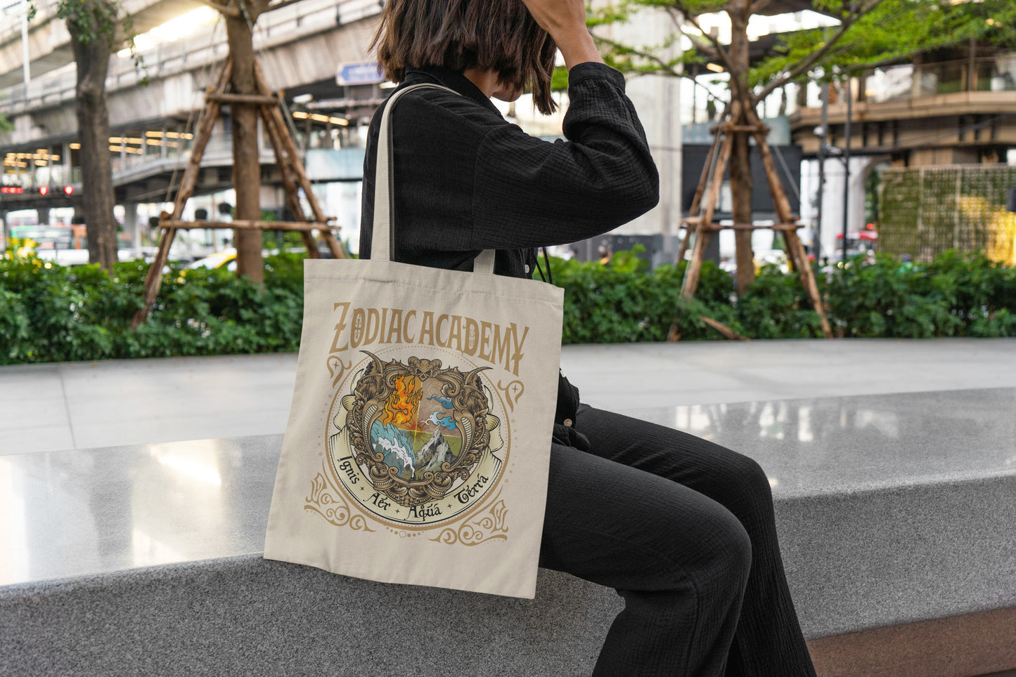Zodiac Academy House Crest Tote Bag