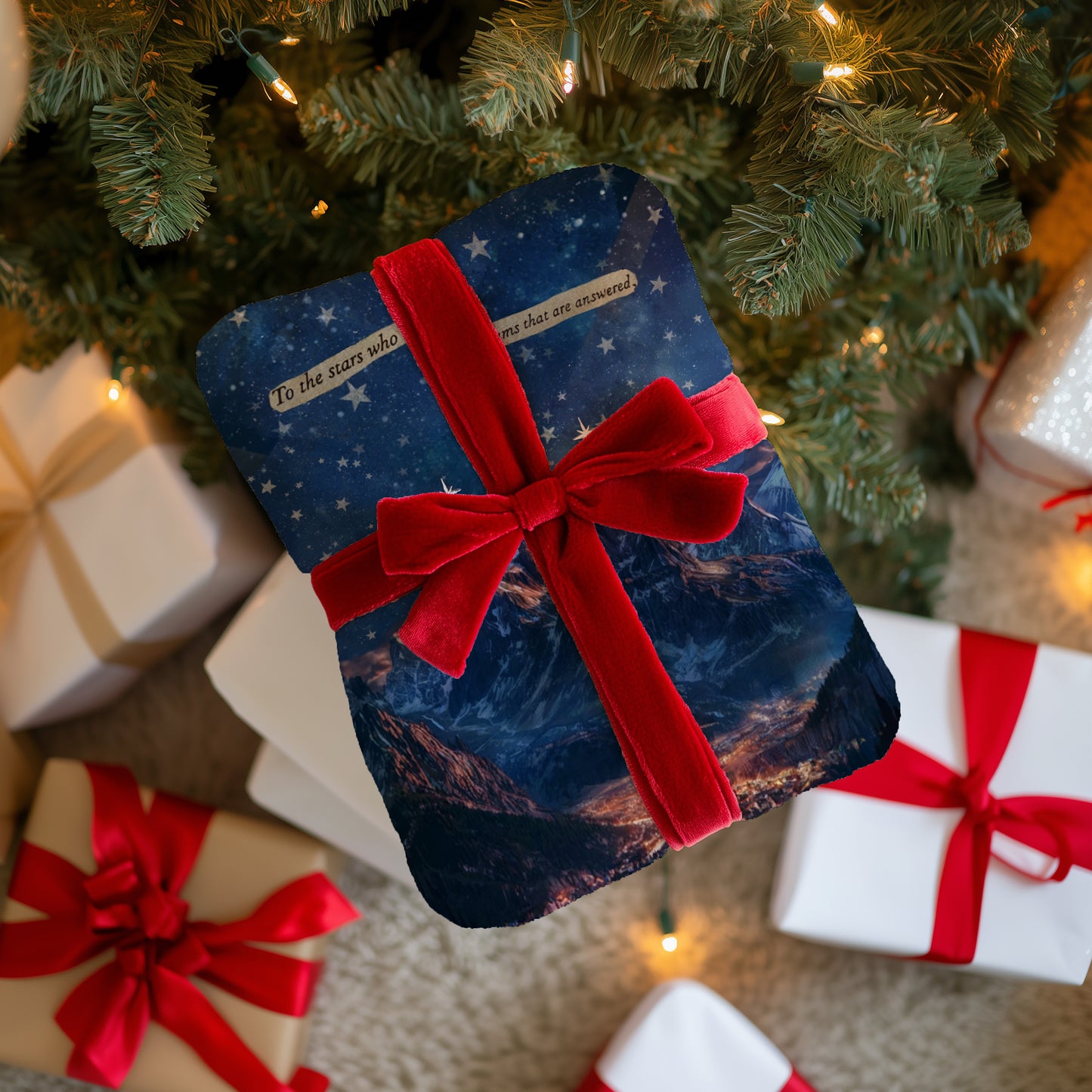 Inspirational Starry Night Mountain Scene Gift