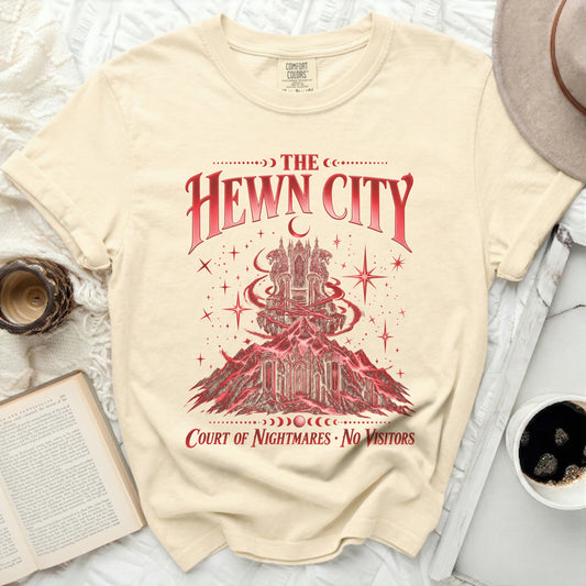The Hewn City Court of Nightmares No Visitors graphic tee.