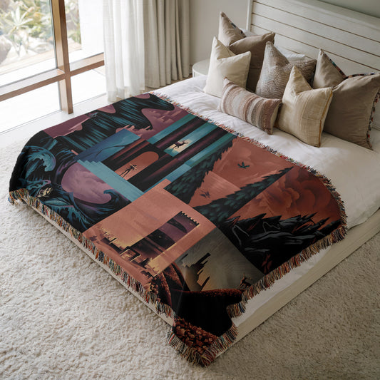 Throne of Glass Realms Woven Throw Blanket