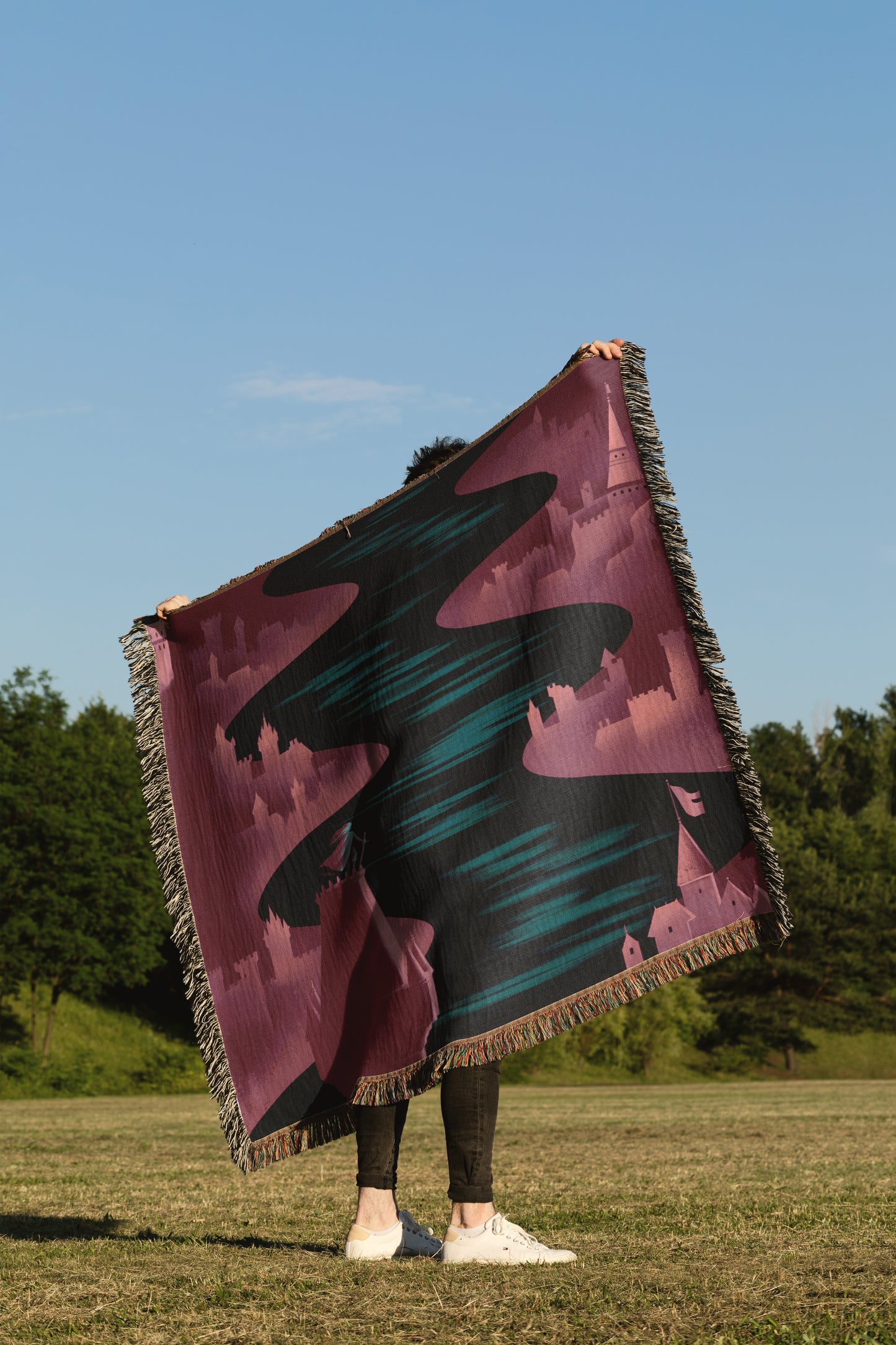 Crown of Midnight Woven Blanket