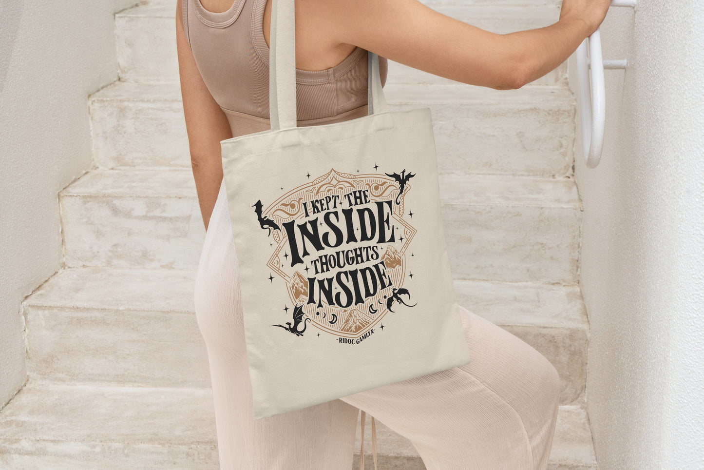 “I Kept the Inside Thoughts Inside” Tote Bag