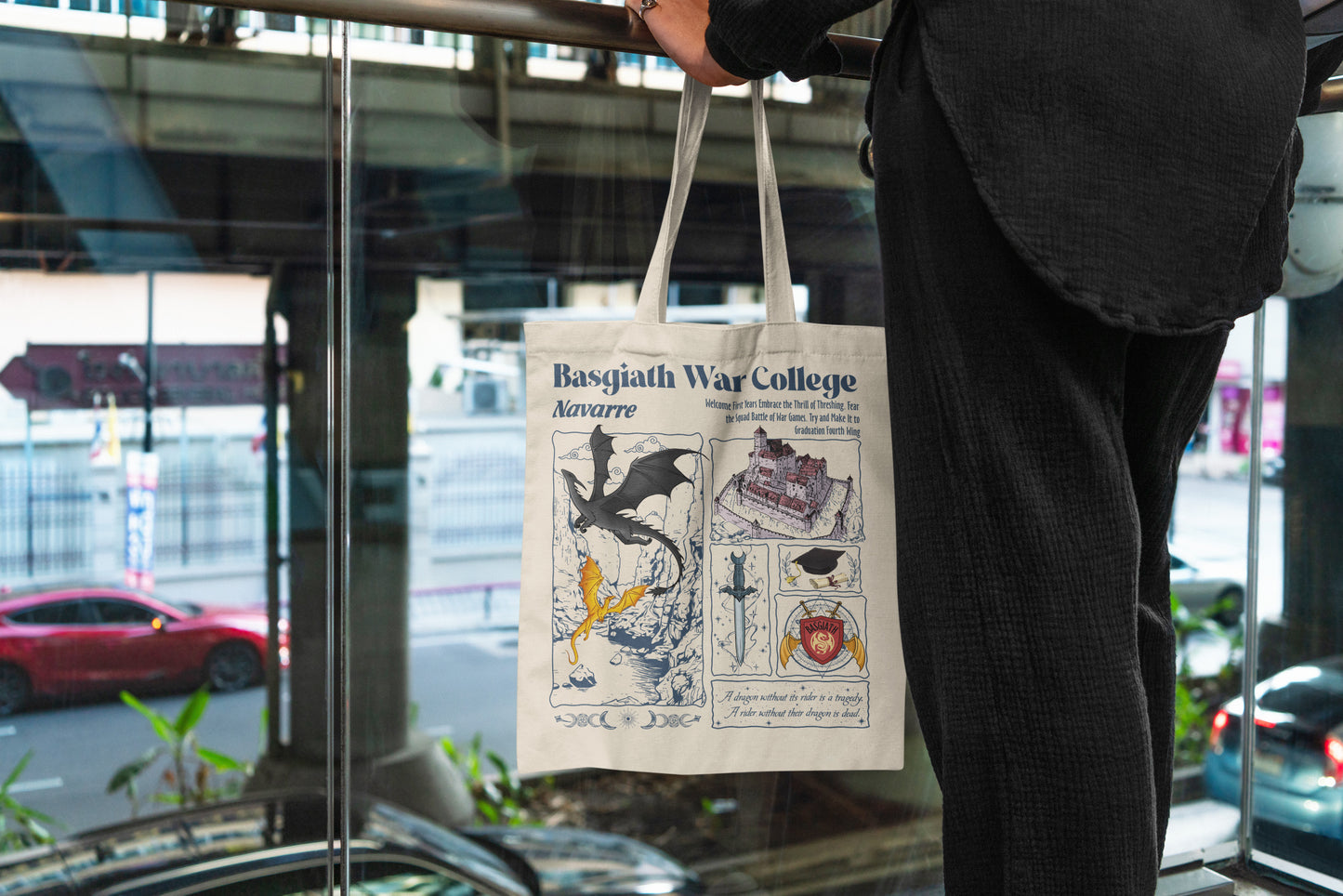 Iron Flame Dragon Riders Tote Bag