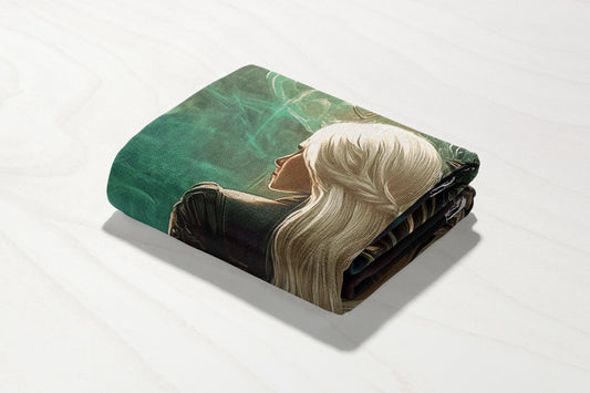 Bookish Fantasy Mirror Scene Blanket