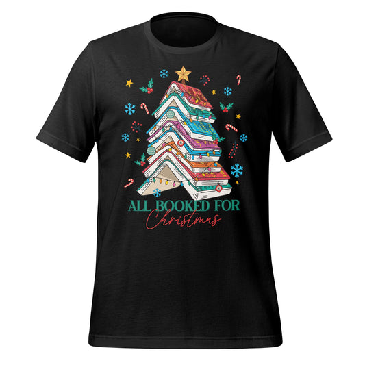 All Booked for Christmas Graphic T-Shirt