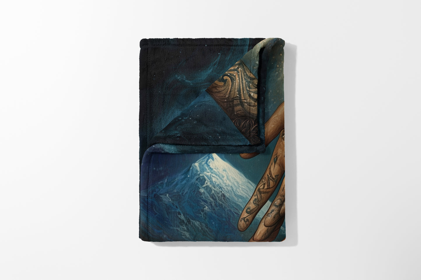 Hand and Mountain Art Blanket