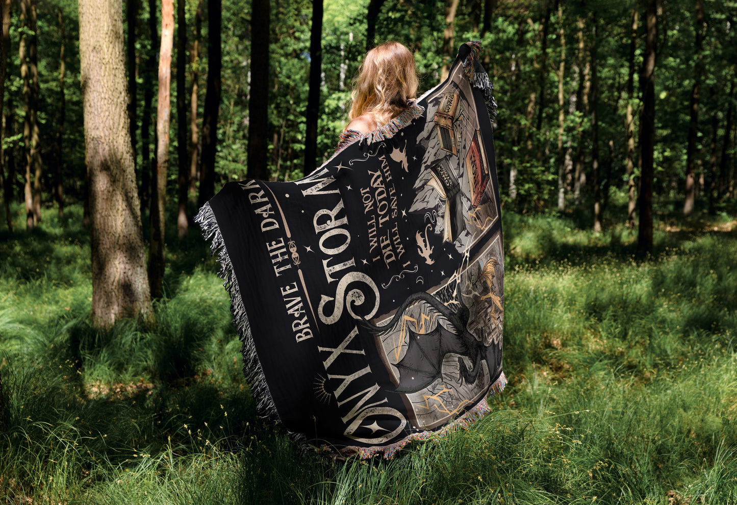Onyx Storm Woven Blanket
