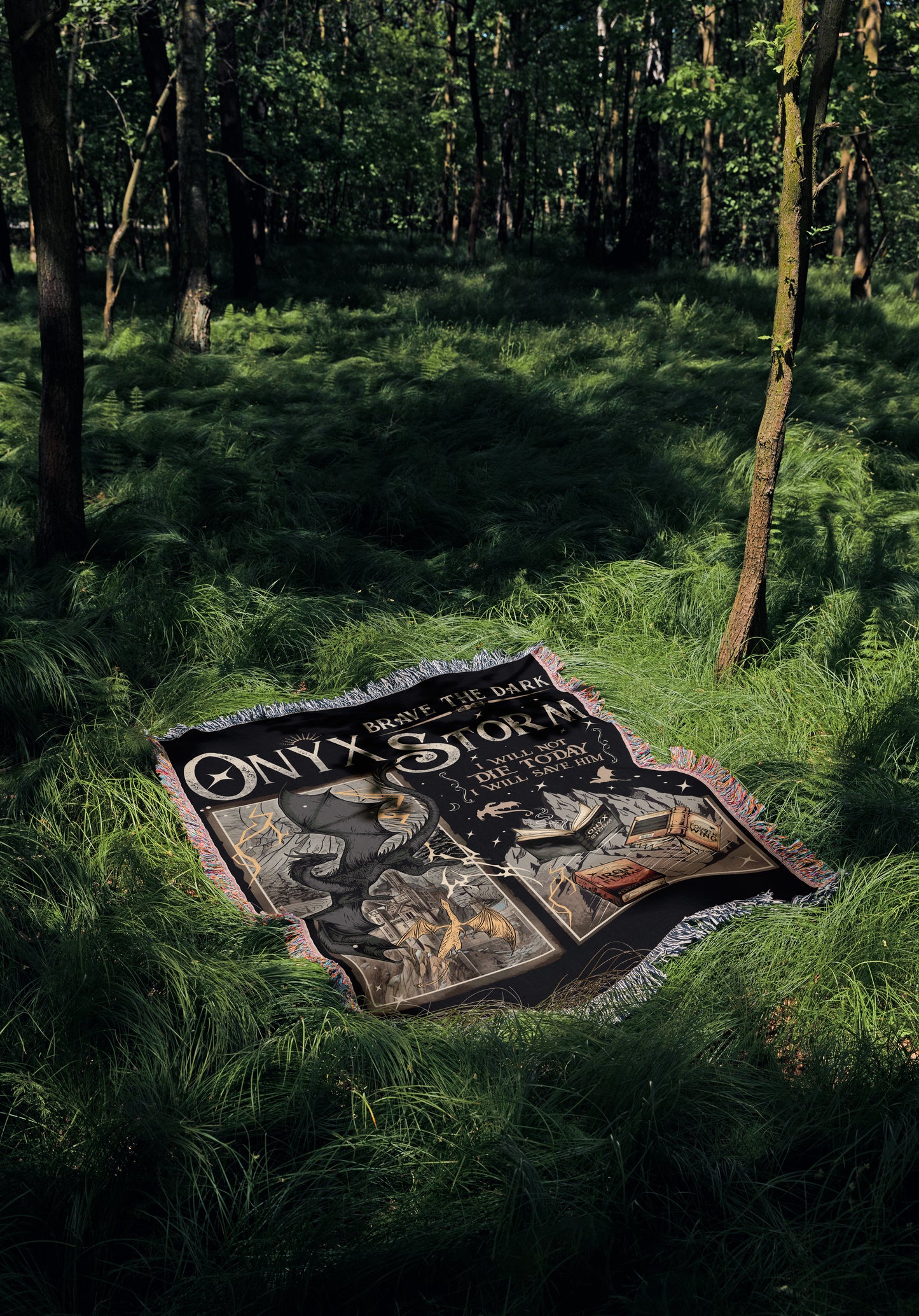 Onyx Storm Woven Blanket