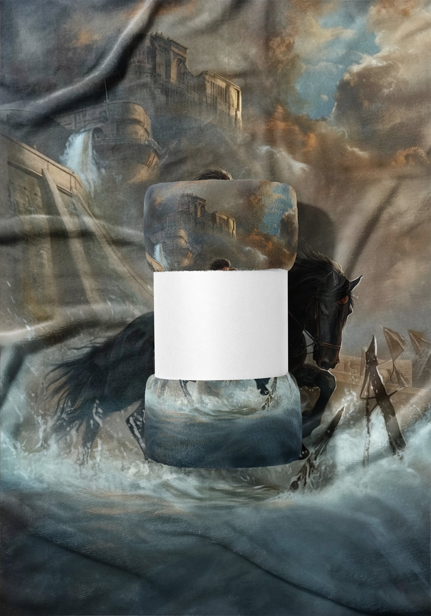 Majestic Warrior on Horse Art Print Bed Spread