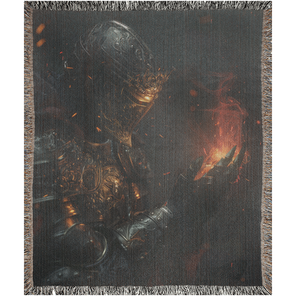 Dark Academia & DnD Woven Throw Blanket