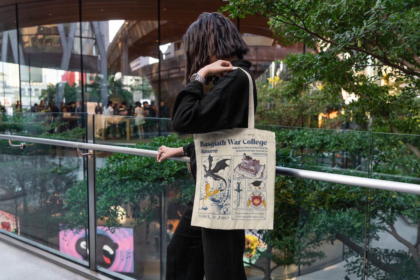 Iron Flame Dragon Riders Tote Bag