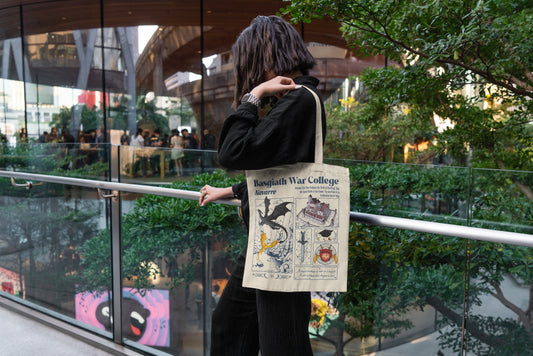 Iron Flame Dragon Riders Tote Bag - MagicMerchEmporium