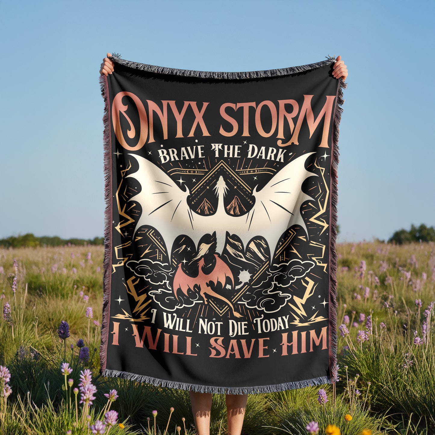 Onyx Storm Woven Throw