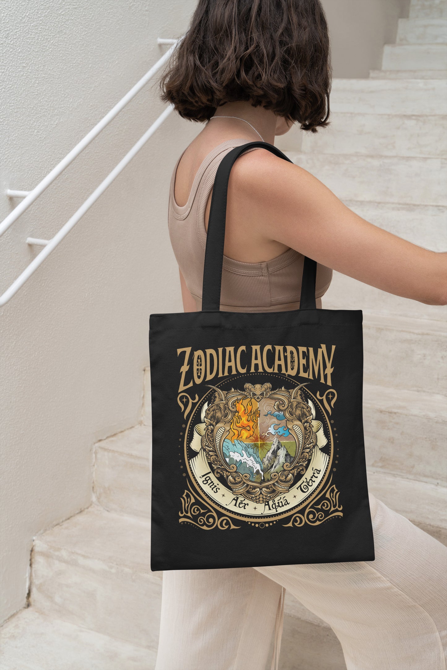 Zodiac Academy House Crest Tote Bag