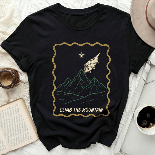 Climb The Mountain Bat Wing Star Adventure product type
mountain
climb
batwing
star
adventure
nature
outdoors
graphictee
blackshirt
mystical
fantasy
unique
hiking
camping
exploration
cool
indie
darkaesthetic
vintage
tee