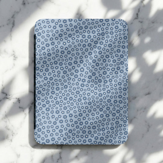 Blue Floral Patterned Cutting Board with Rounded Corners