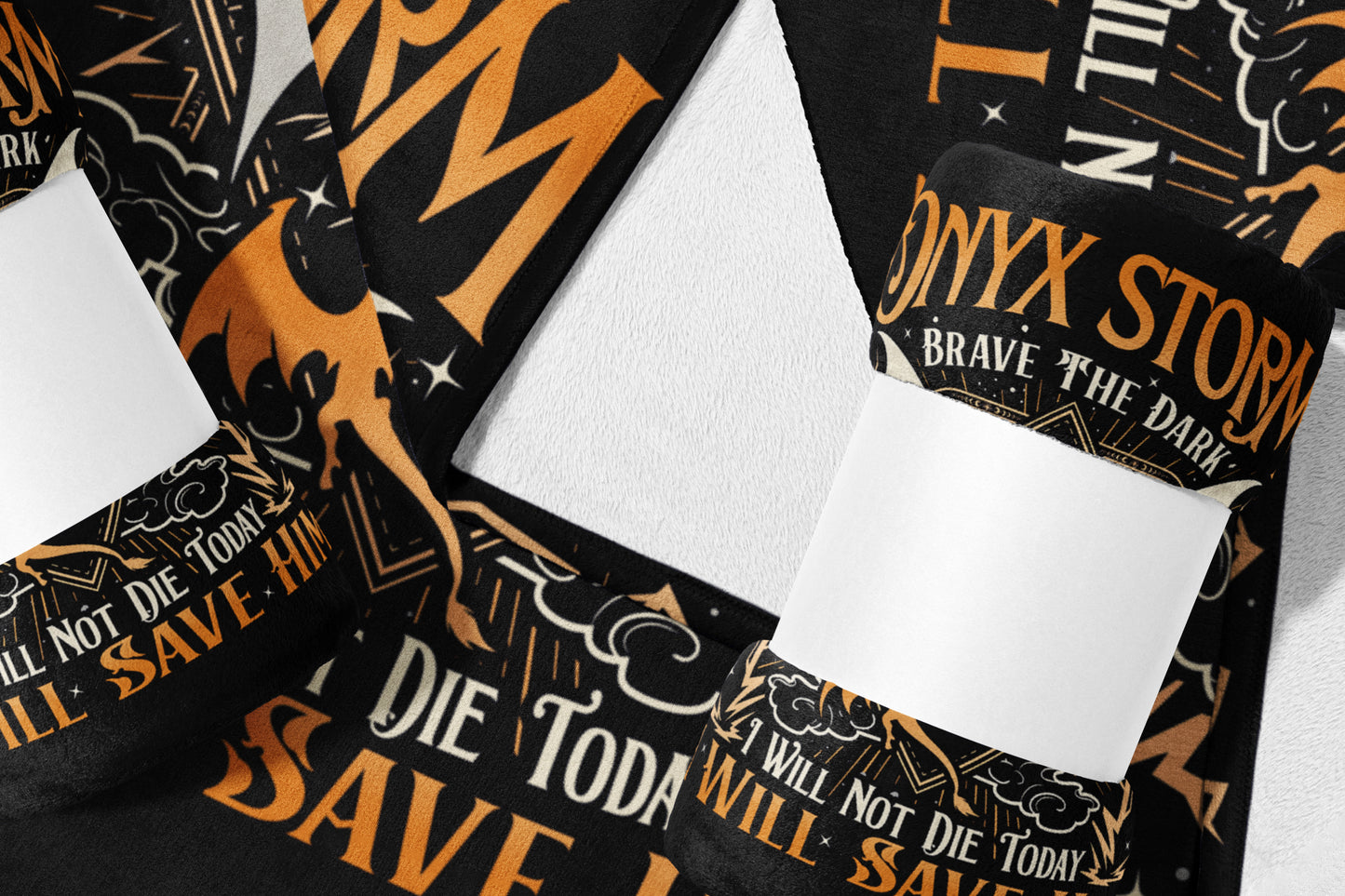 Onyx Storm Brave the Dark Will Not Die Today Blanket