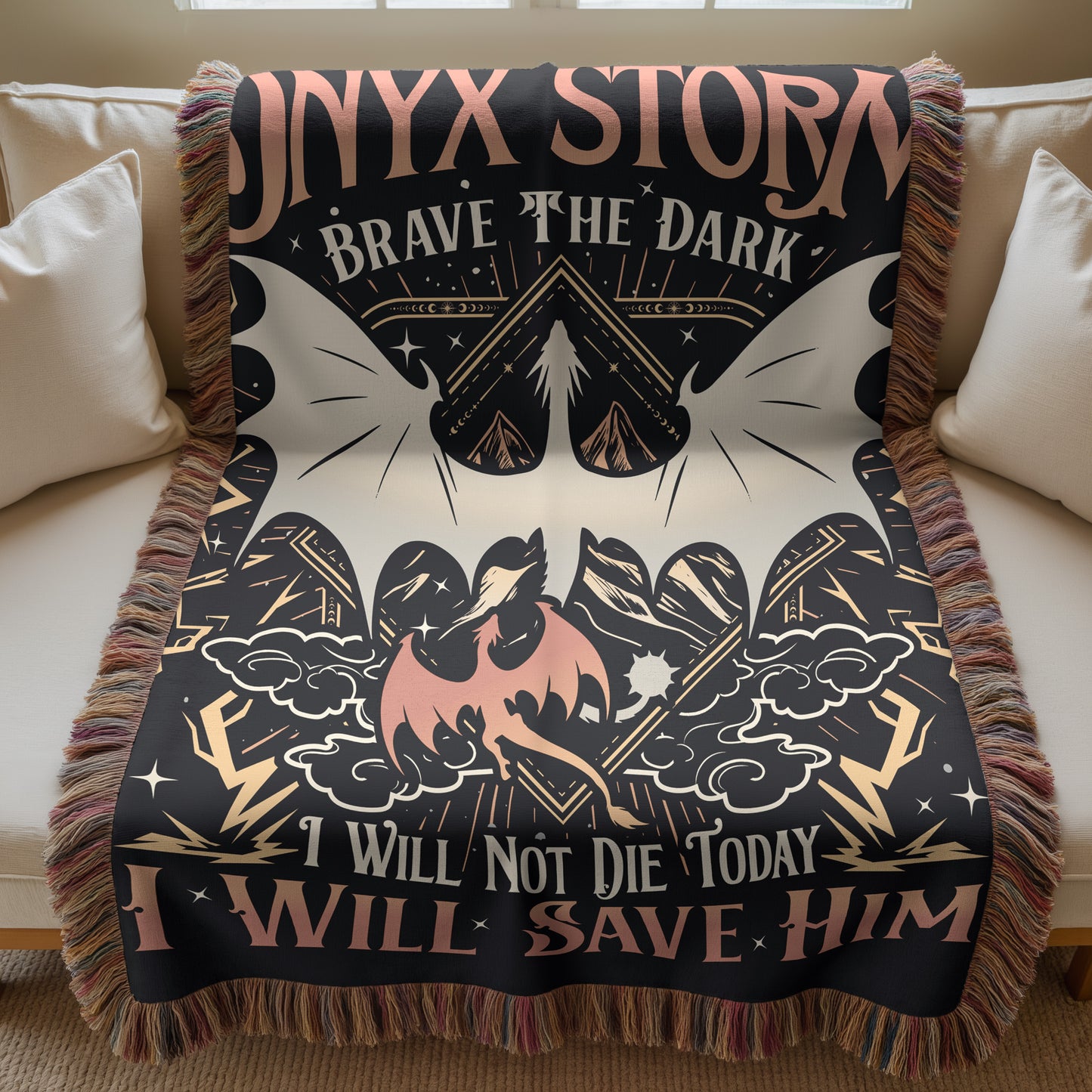 Onyx Storm Woven Throw