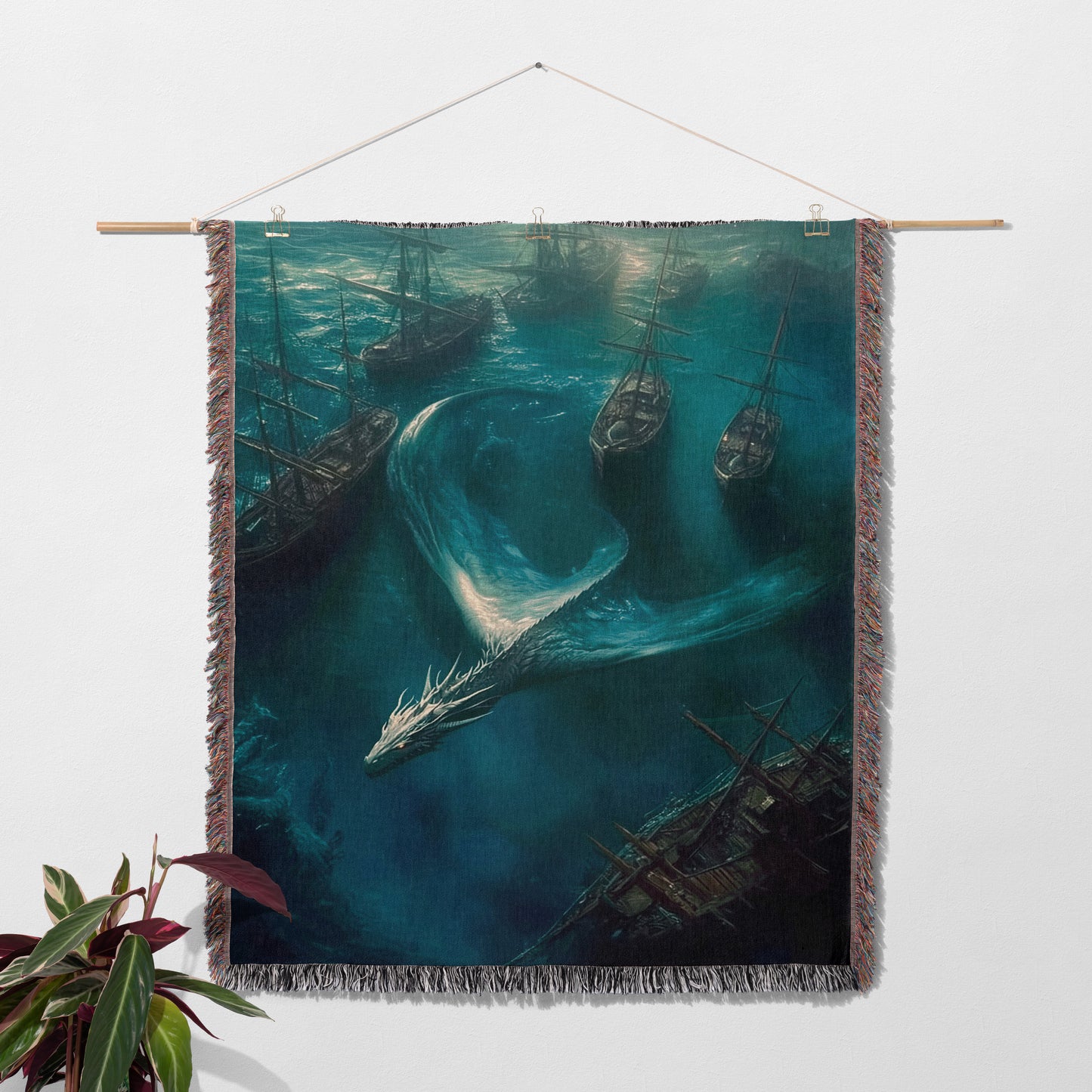 Lysandra Sea Serpent Woven Blanket