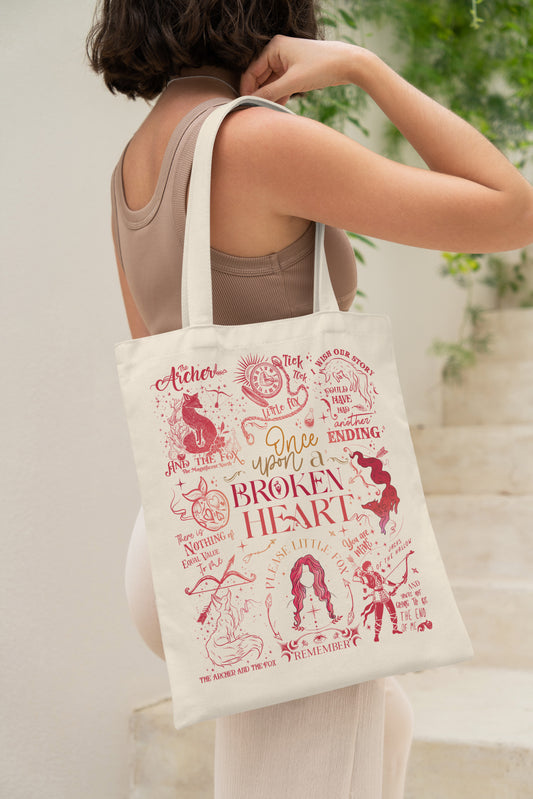 Once Upon a Broken Heart Collage Tote Bag - MagicMerchEmporium