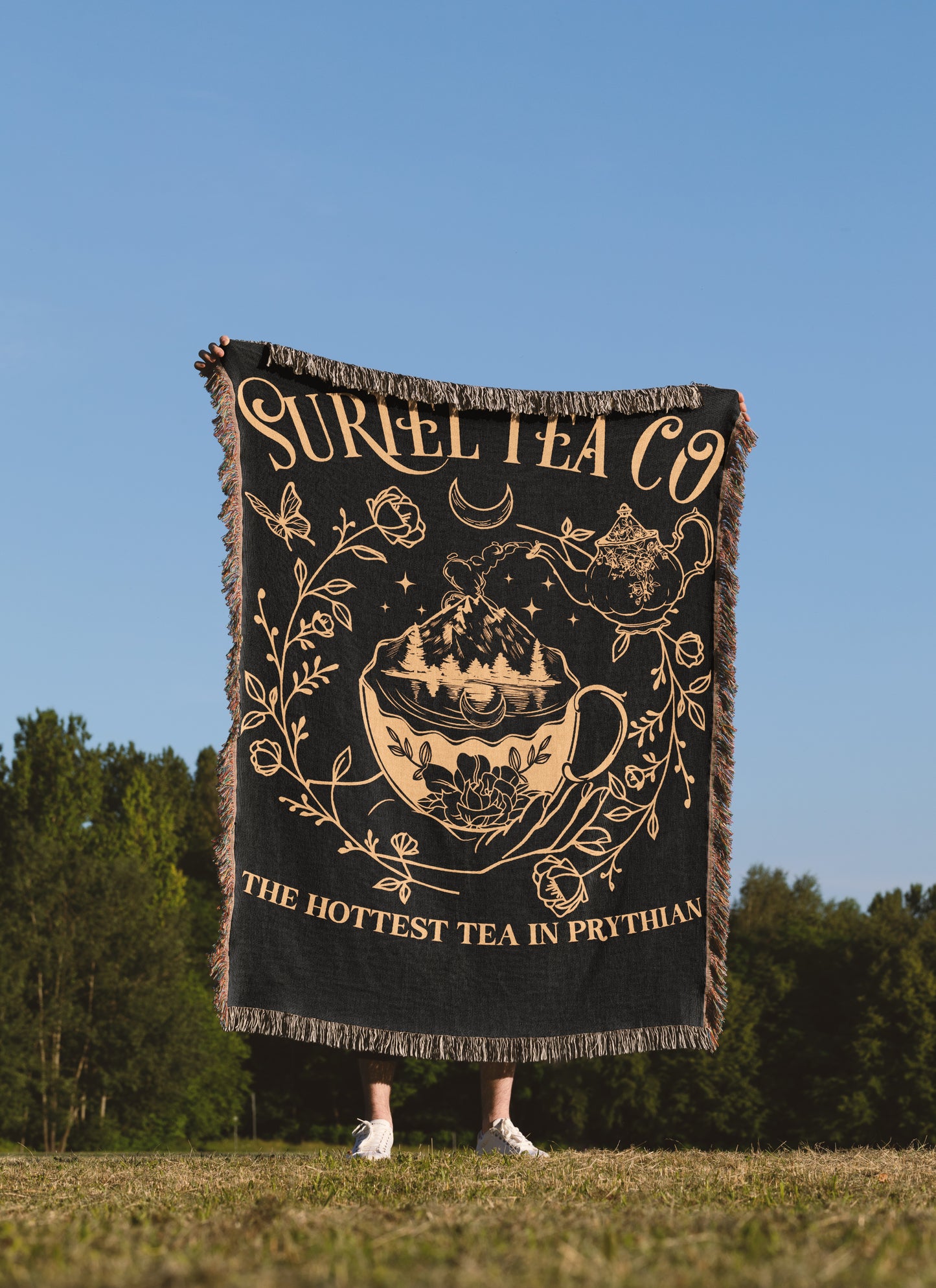 Golden Suriel Tea Co. Woven Blanket
