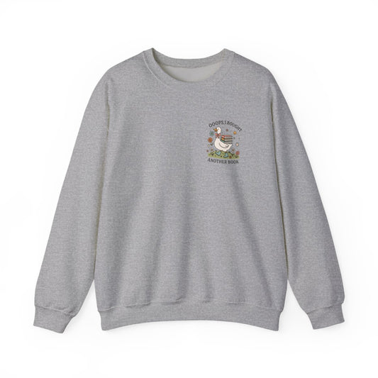 Cozy Grey Sweatshirt with Cute Bird Design