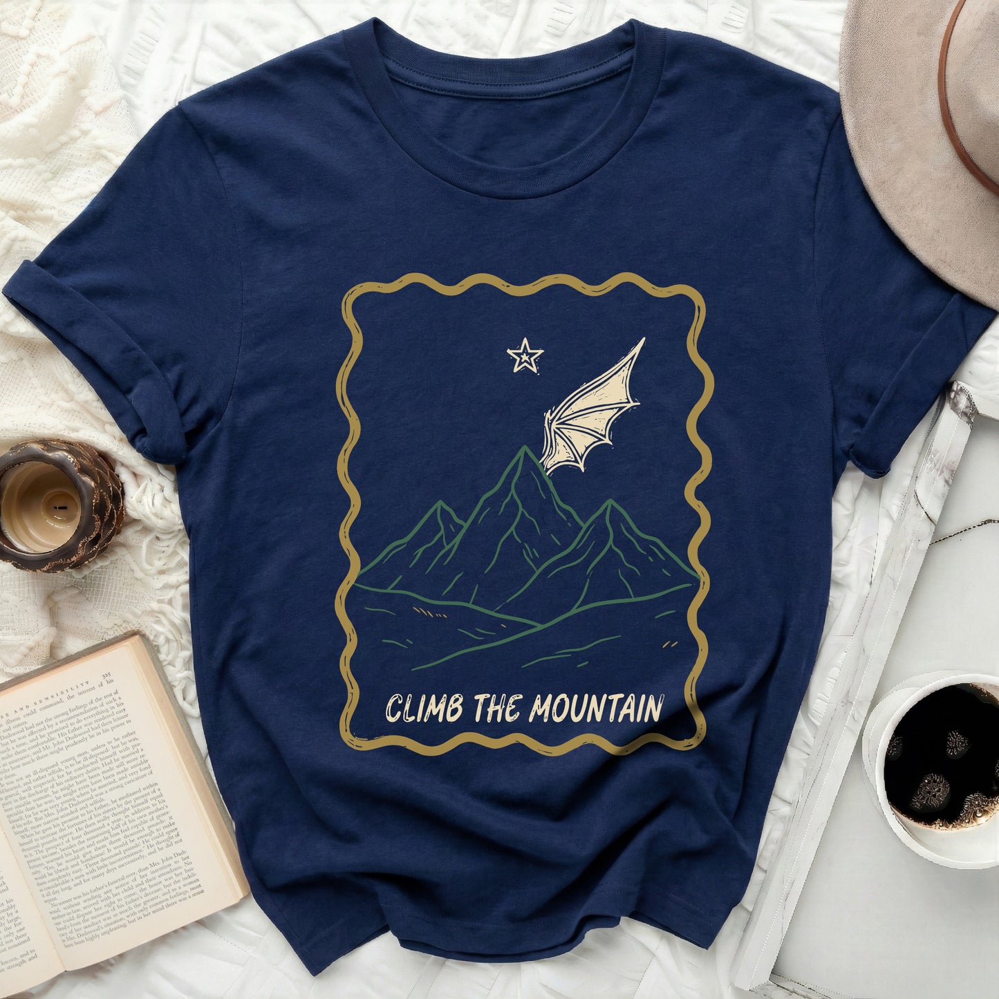 Climb The Mountain Graphic Design Navy Blue product type