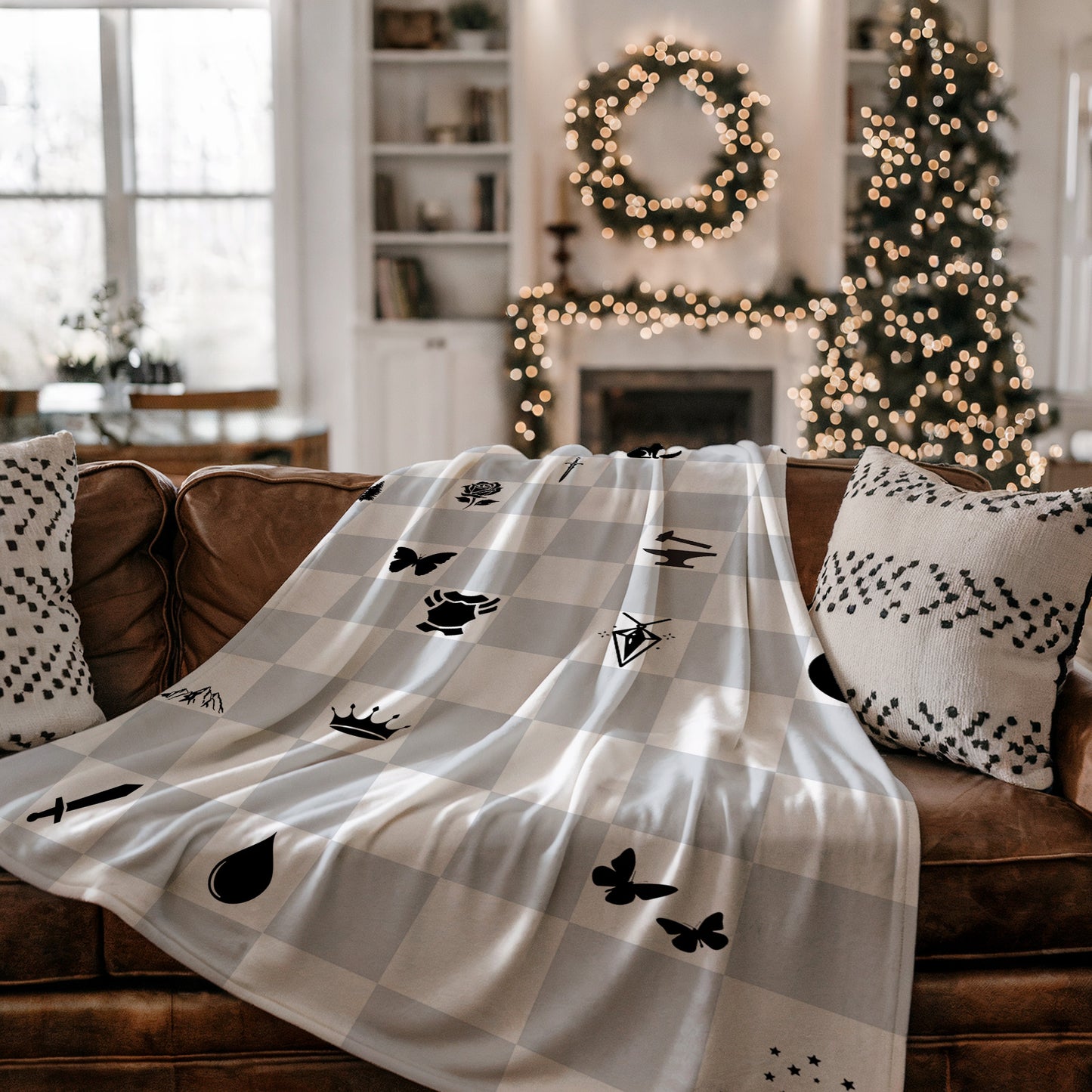 Cozy Winter Themed Blanket with Stylish Designs