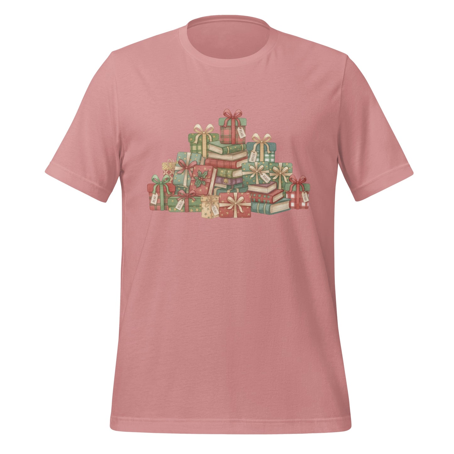 Festive Holiday Gift Stack Printed T-Shirt