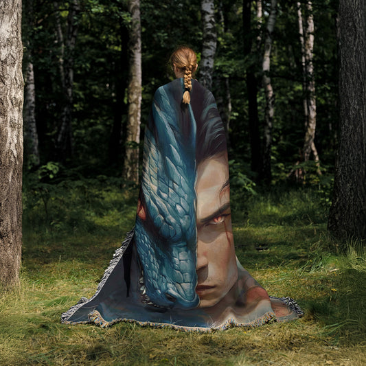 Xaden/Sgaeyl Woven Throw Blanket - MagicMerchEmporium