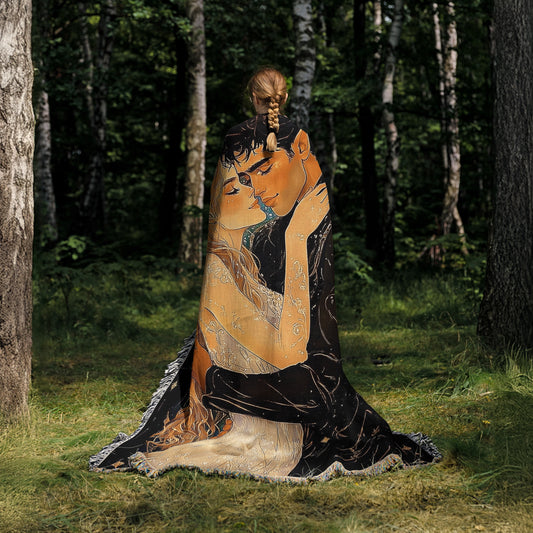 Feyre and Rhysand Velaris Woven Throw Blanket