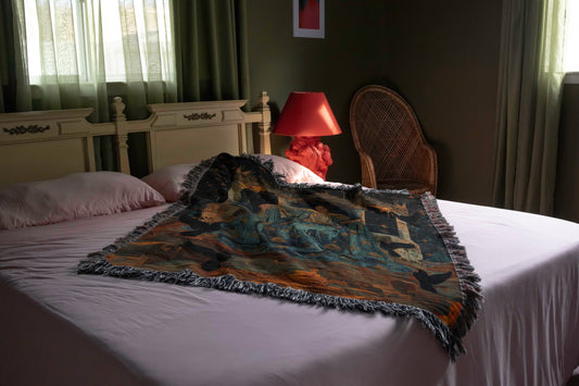 Raven House Woven Throw Blanket - MagicMerchEmporium