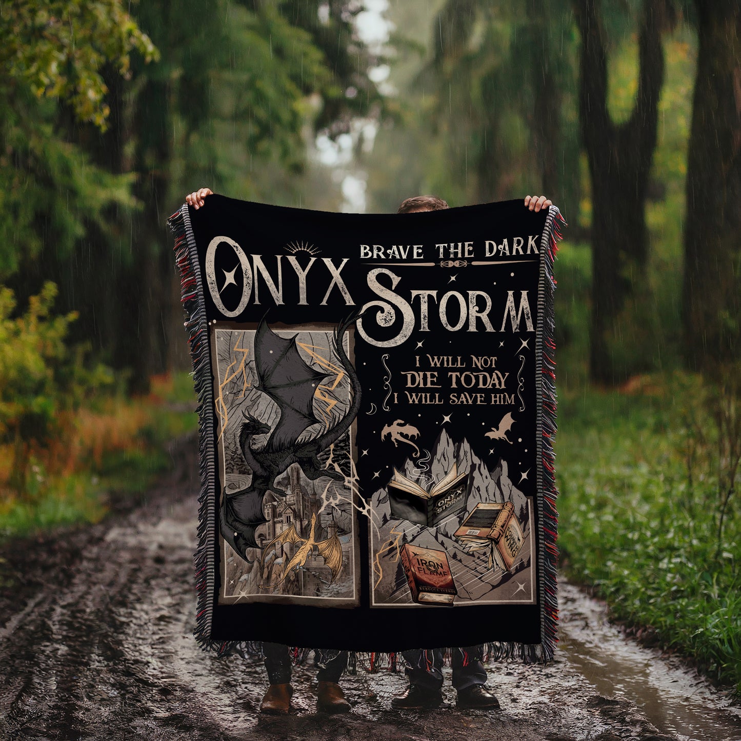 Onyx Storm Woven Blanket