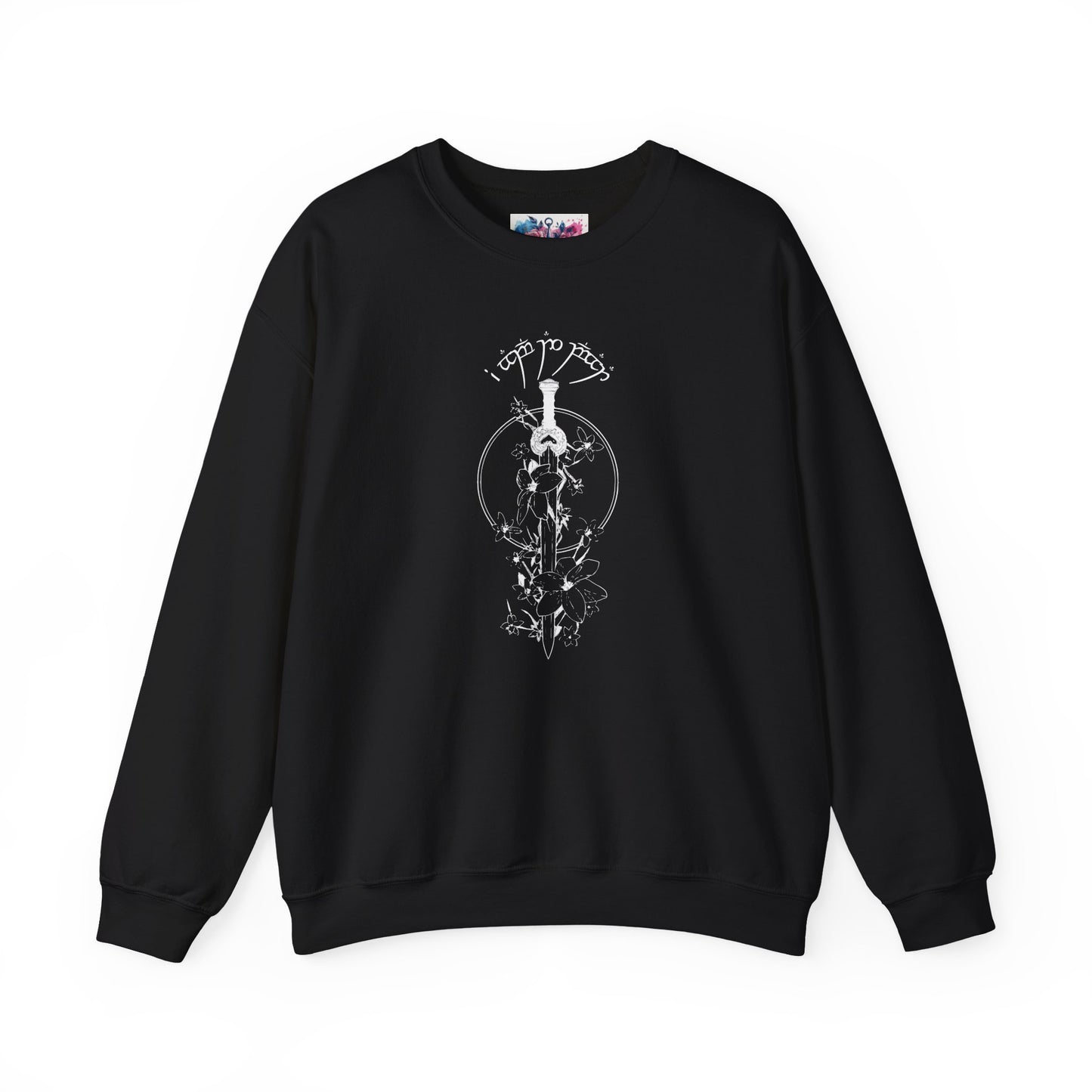 Elvish Sword and Floral Sweatshirt