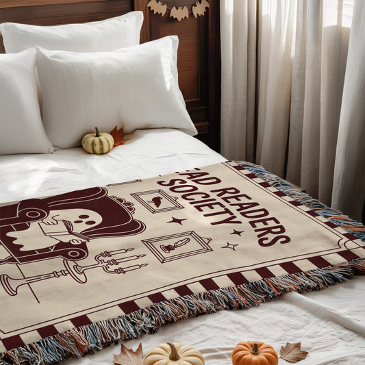 Dead Readers Society Woven Blanket