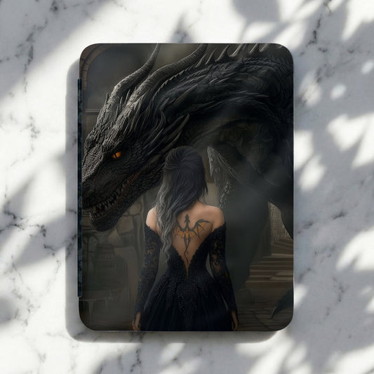 Dark Fantasy Woman Dragon Companion Artwork product type
