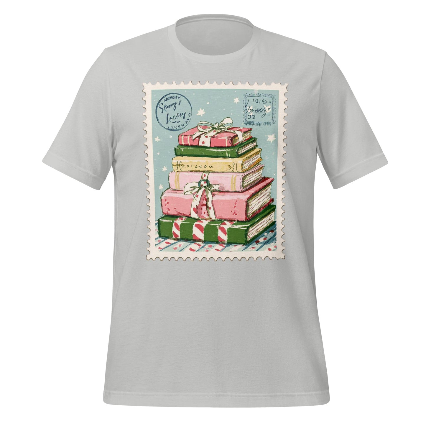 Vintage Holiday Books Themed Graphic T-shirt