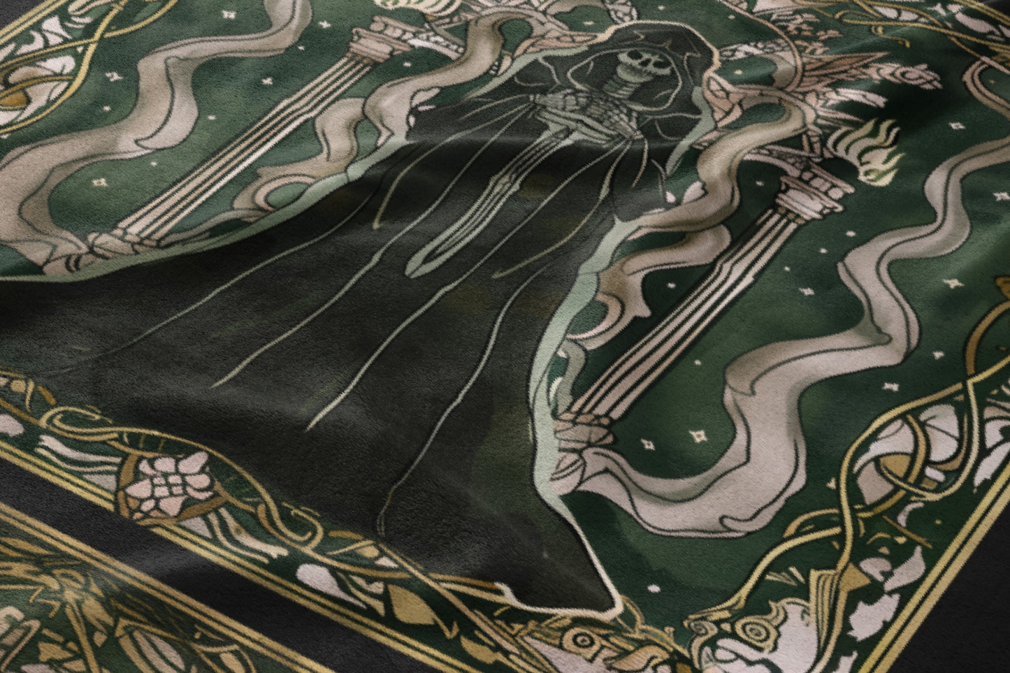 Mysterious Hooded Figure Tapestry Dark Gothic Decor