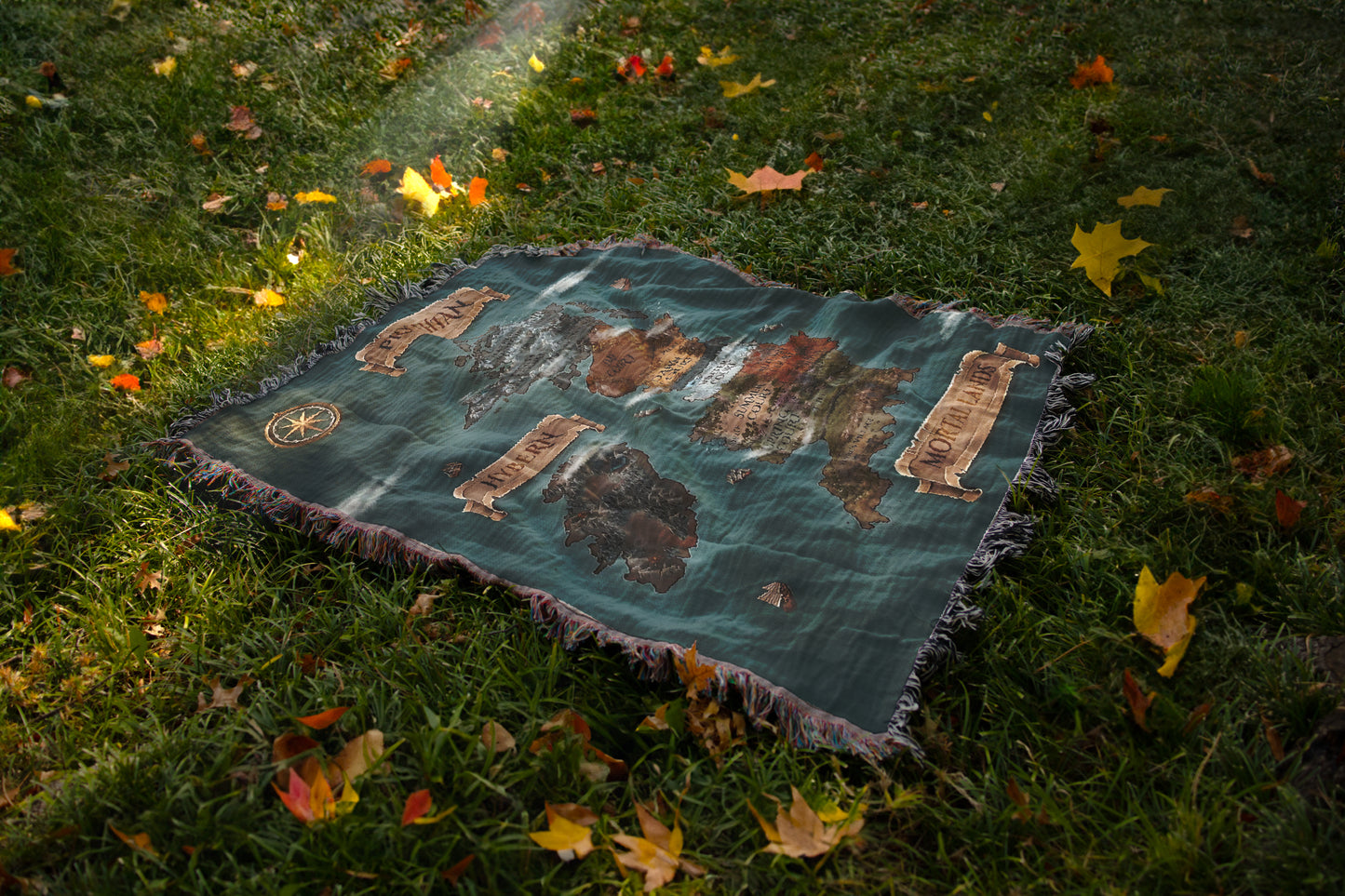 ✨ A Court of Thorns and Roses Map Blanket – Explore the World of Prythian 🌙
