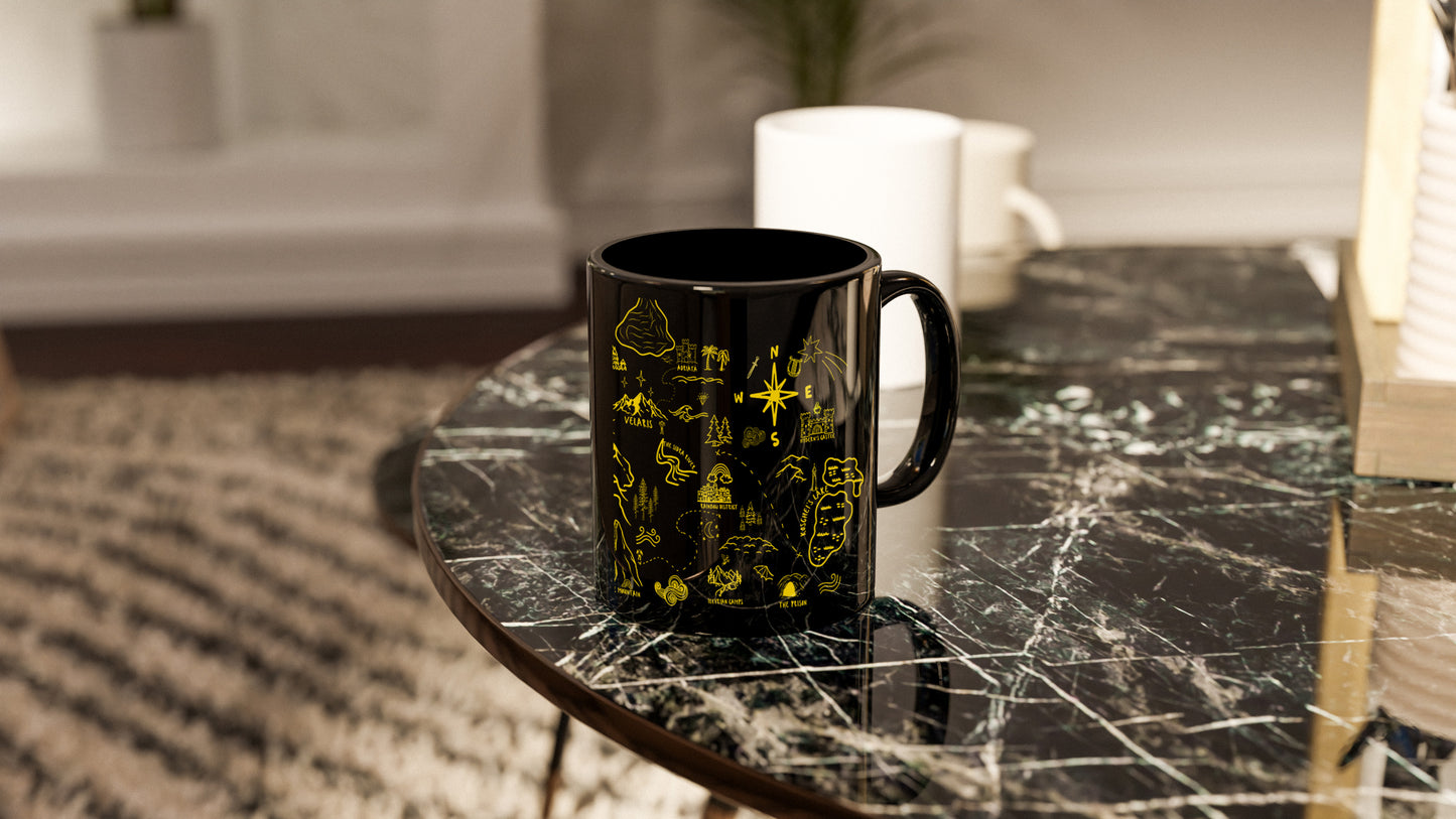 Black ACOTAR Map Mug