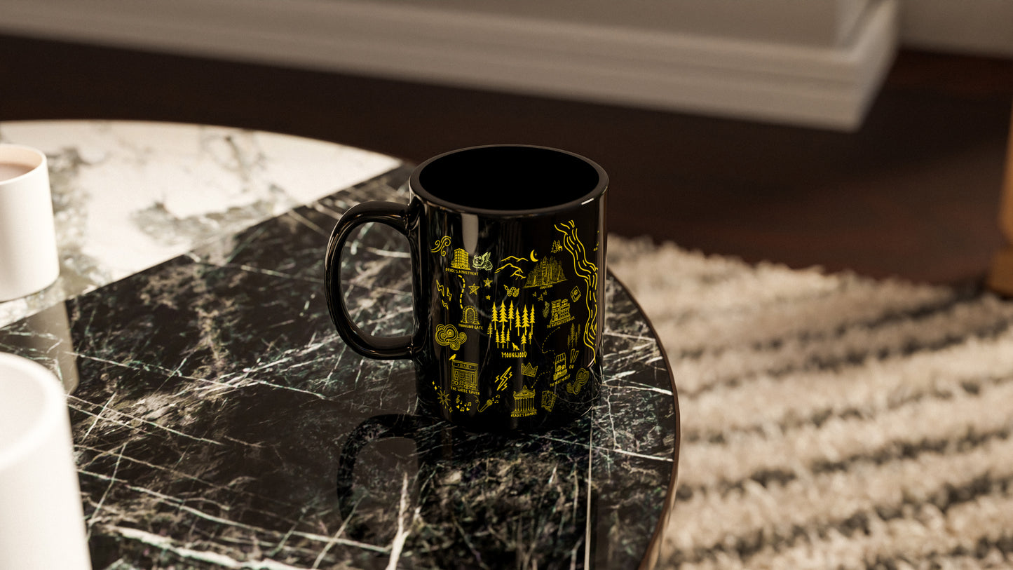 Black Crescent City Map Mug