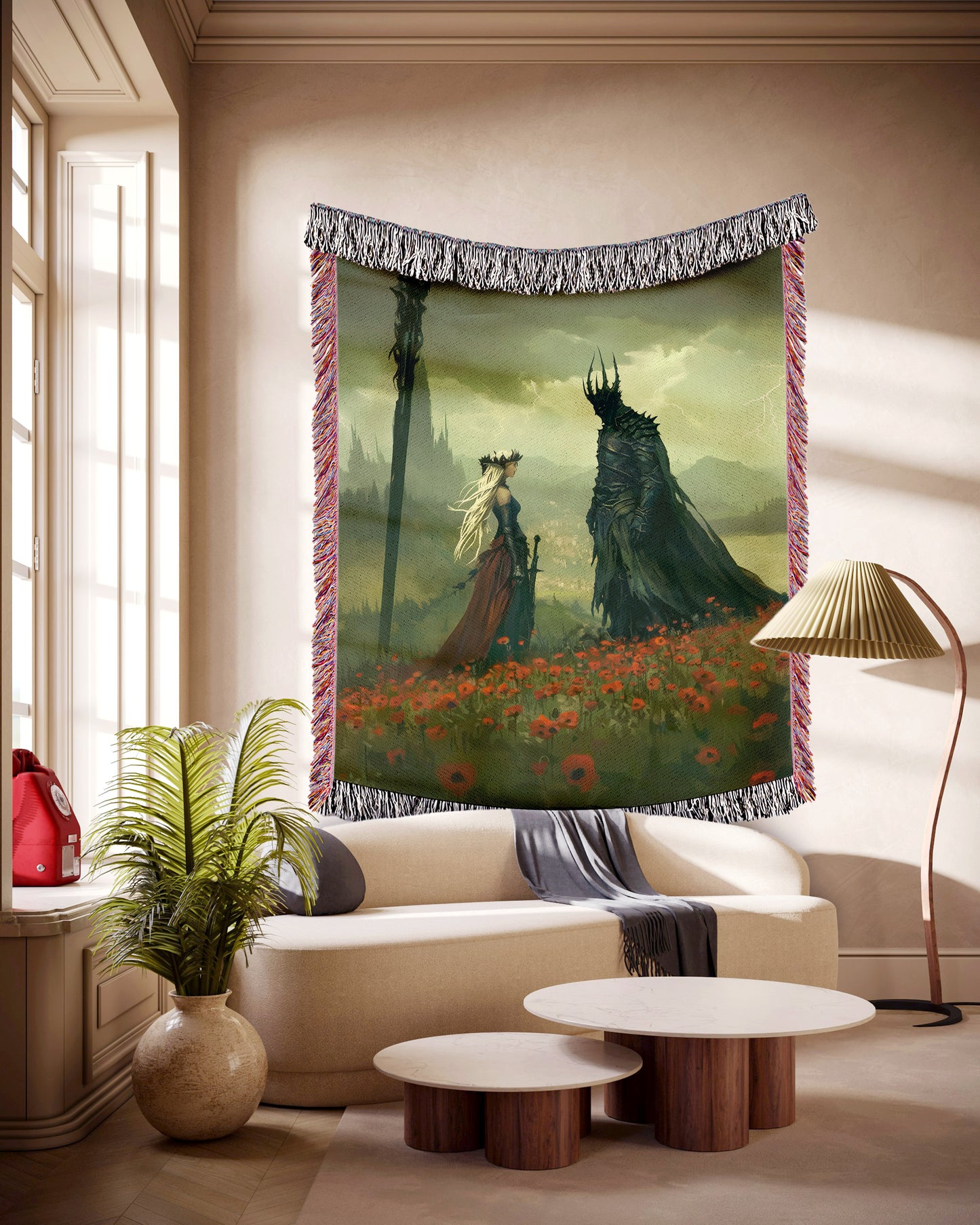 Gothic Medieval Romance Woven Blanket