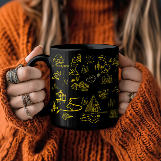 Black Throne of Glass Map Mug