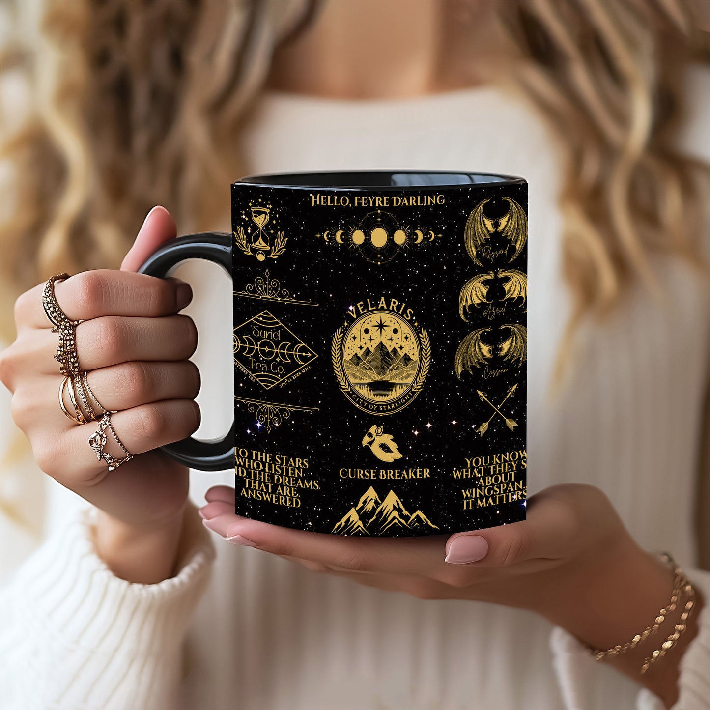 🌙 ACOTAR Night Court Mug | Velaris Fantasy Bookish Cup