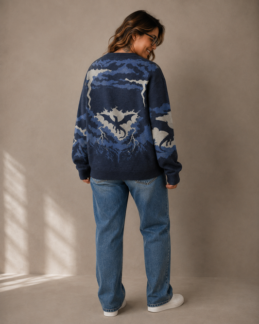 Blue Storm Knitted Sweater
