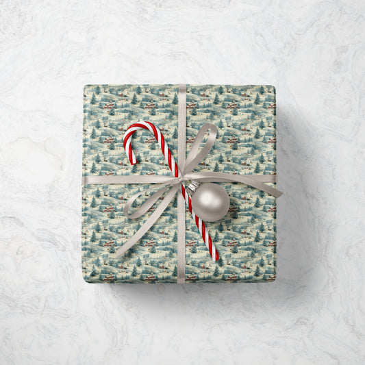 Winter Village Wrapping Paper Roll